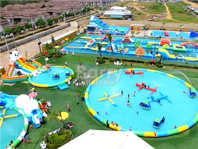Commercial Custom Made Panda Inflatable Water Park China Factory BY-AWP-125